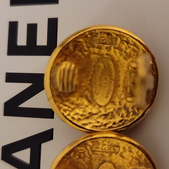 Rare! Chanel Constellation Earrings Gold Plated - Picture 3 of 8